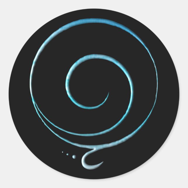 Gratitude 6 classic round sticker (Front)