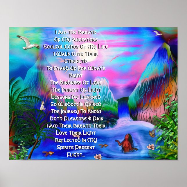 Gratitude Ancestor Poem Poster (Front)