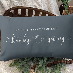 Gratitude and Giving Saying Lumbar Cushion