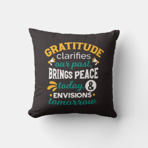 Gratitude Brings Peace Today – Positive Faith Cushion