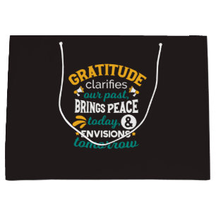 Gratitude Brings Peace Today – Positive Faith Large Gift Bag
