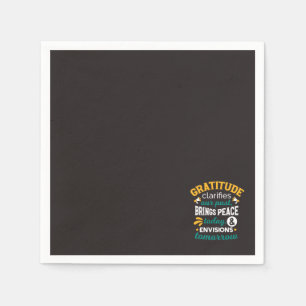  Gratitude Brings Peace Today – Positive Faith Napkin