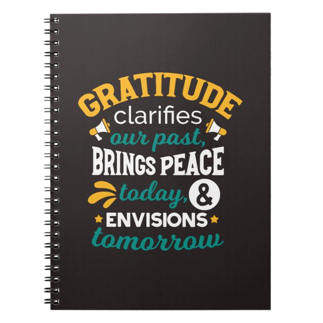  Gratitude Brings Peace Today – Positive Faith Notebook (Front)