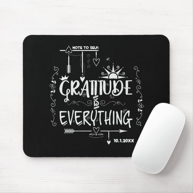 Gratitude Chalkboard 🖱 Mouse Pad (With Mouse)