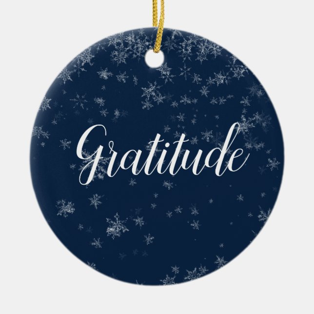 Gratitude Christmas Ornament (Front)