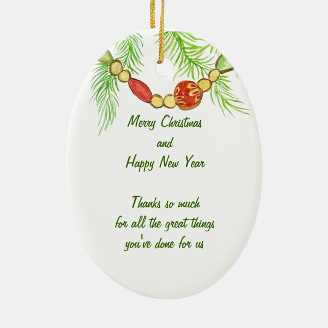 Gratitude Christmas Ornament (Back)