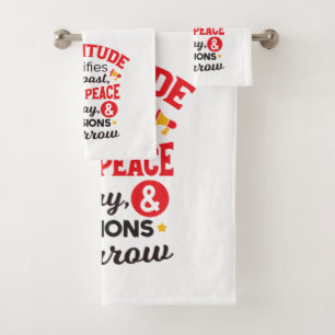 Gratitude Clarifies Our Past – Inspirational Art Bath Towel Set