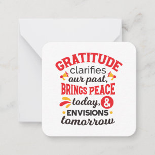 Gratitude Clarifies Our Past – Inspirational Art Card