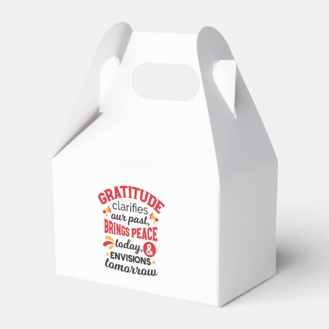 Gratitude Clarifies Our Past – Inspirational Art Favour Box (Front Side)