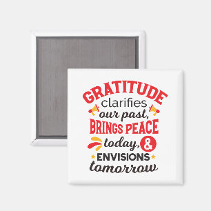 Gratitude Clarifies Our Past – Inspirational Art Magnet
