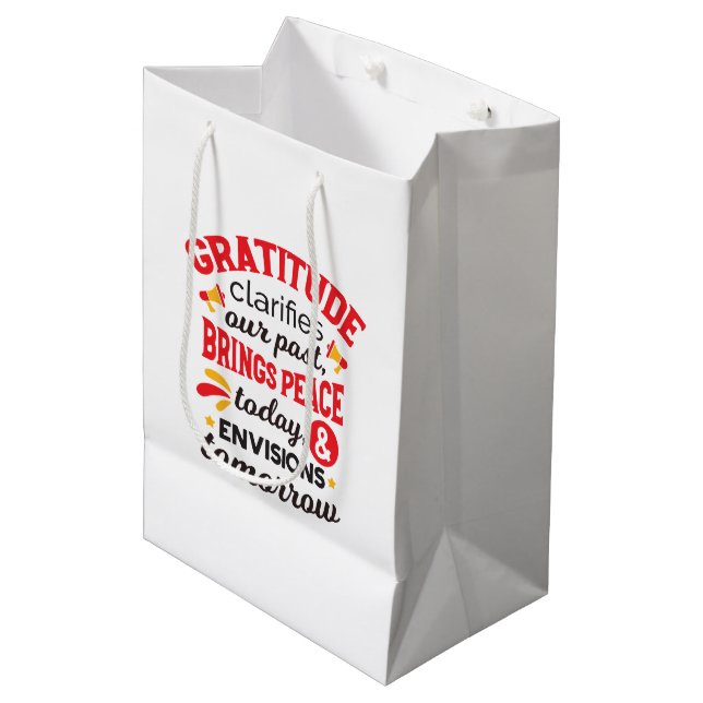 Gratitude Clarifies Our Past – Inspirational Art Medium Gift Bag (Front Angled)