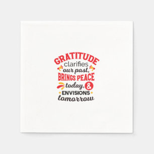 Gratitude Clarifies Our Past – Inspirational Art Napkin