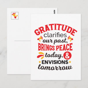Gratitude Clarifies Our Past – Inspirational Art Postcard