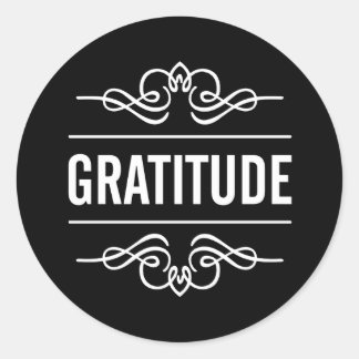 Gratitude Classic Round Sticker