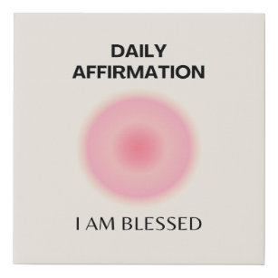 Gratitude Daily Affirmation Positive Spiritual Faux Canvas Print