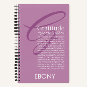Gratitude Defined (Mauve) Notebook