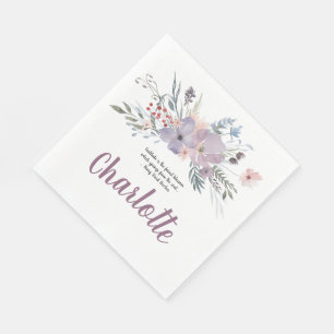 Gratitude Floral Spray Napkin
