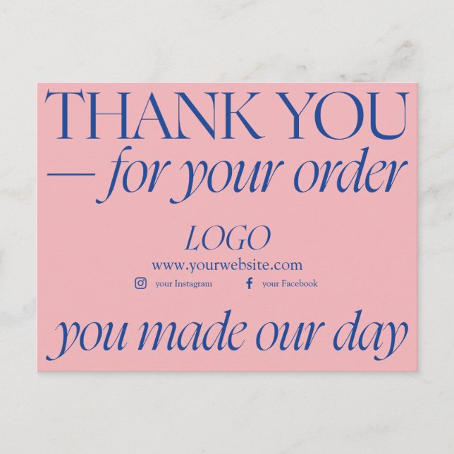 Gratitude in Business: A Sincere Thank You Postcard (Front)