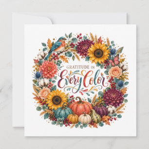 Gratitude in Every Colour Thanksgiving Card
