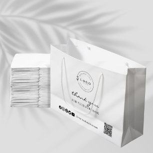 Gratitude in Hand Custom Thank You Purchase Large Gift Bag