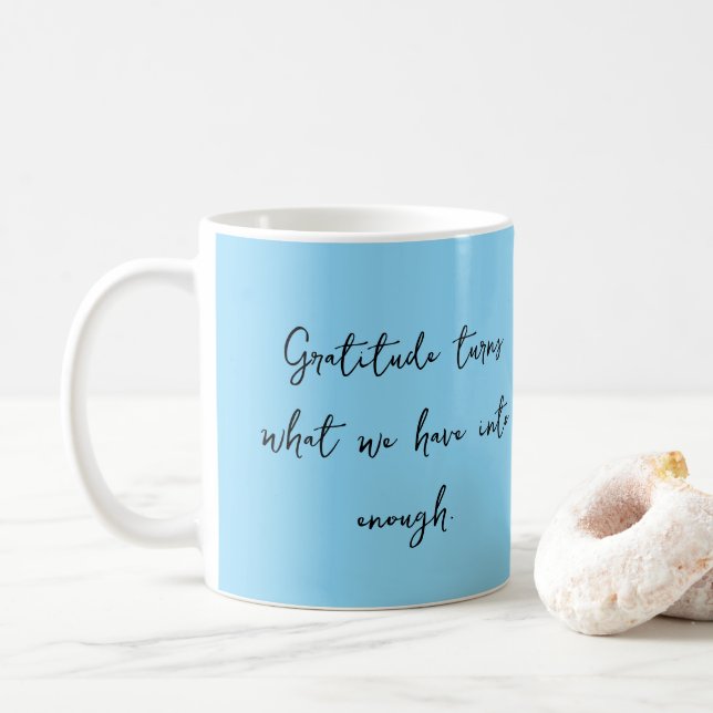 Gratitude Inspirational Quote Mug (With Donut)