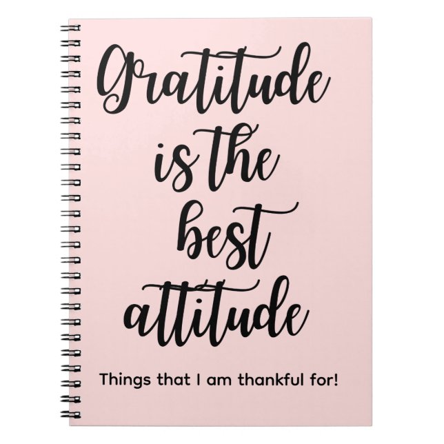 Gratitude is the best Attitude Pink Journal Book (Front)