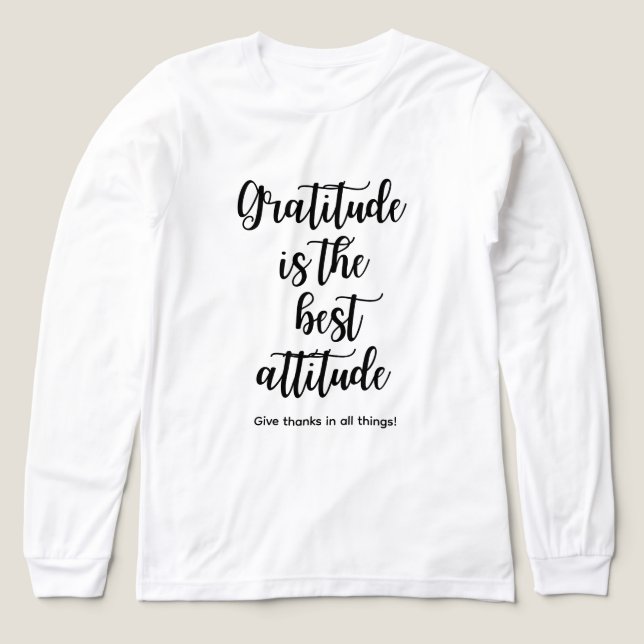 Gratitude Is the Best Attitude T-Shirt for Women  Tri-Blend Shirt (Design Front)