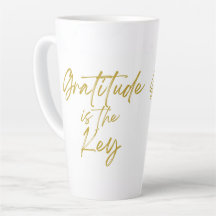 Gratitude is the Key Tall Latte Mug