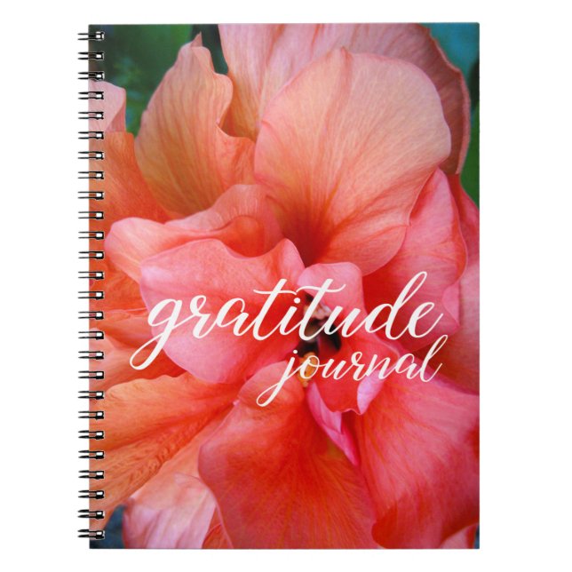 Gratitude Journal Beautiful Tropical Flower Bloom (Front)