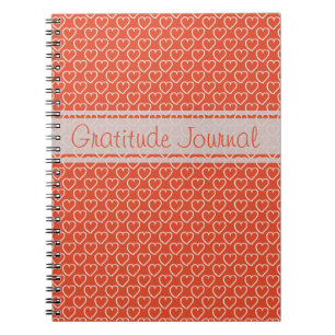 Gratitude journal hearts customisable text