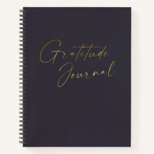 Gratitude Journal in Indigo Blue Gold