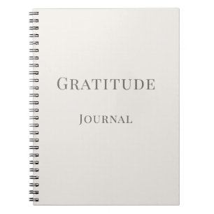 Gratitude Journal - Minimalist Typography Notebook