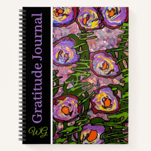 Gratitude Journal Personalised Abstract Flowers