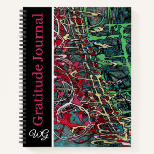 Gratitude Journal Personalized Graffiti Art
