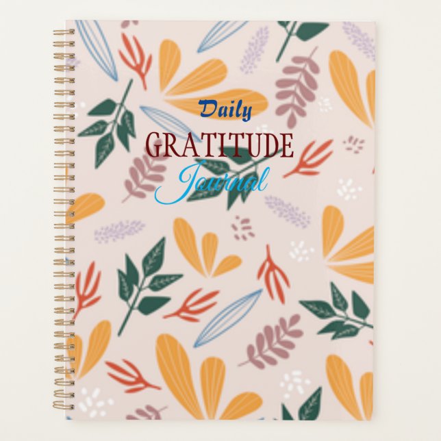 Gratitude journal prompts for self-discovery planner (Front)