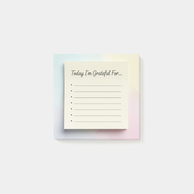 “Gratitude Journal” Sticky Notes (Front)