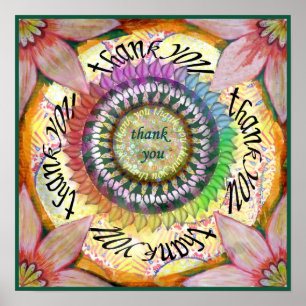Gratitude Mandala Poster