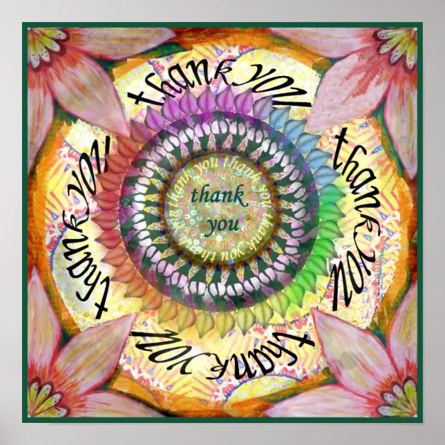 Gratitude Mandala Poster (Front)