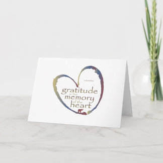 "Gratitude - memory of the heart" Thank You Card