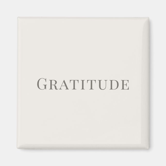 Gratitude – Minimal Typography Design Magnet (Front)