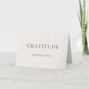 Gratitude - Minimalist Thank You Card