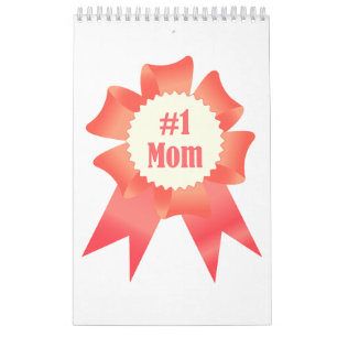 Gratitude Number One Mum winner award ribbon Calendar