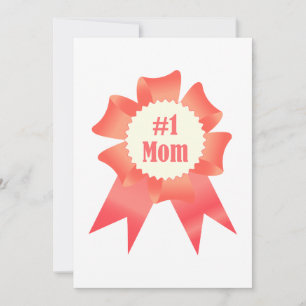 Gratitude Number One Mum winner award ribbon Holiday Card
