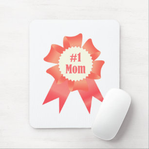 Gratitude Number One Mum winner award ribbon Mouse Pad