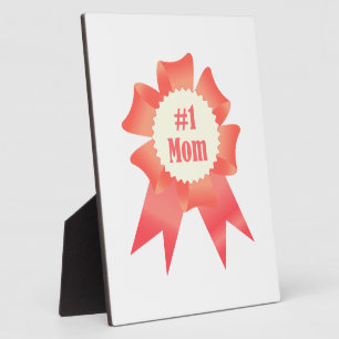 Gratitude Number One Mum winner award ribbon Plaque