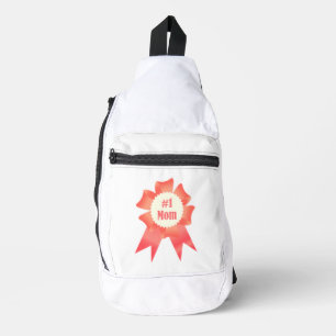 Gratitude Number One Mum winner award ribbon Sling Bag
