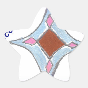 "Gratitude Peace Love Unite" Mandala Art Print Star Sticker