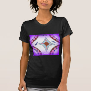 "Gratitude Peace Love Unite" Mandala Art Print T-Shirt