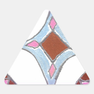 "Gratitude Peace Love Unite" Mandala Art Print Triangle Sticker