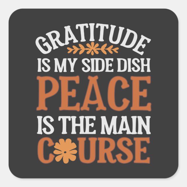 Gratitude & Peace Sticker Sheet - Customisable (Front)